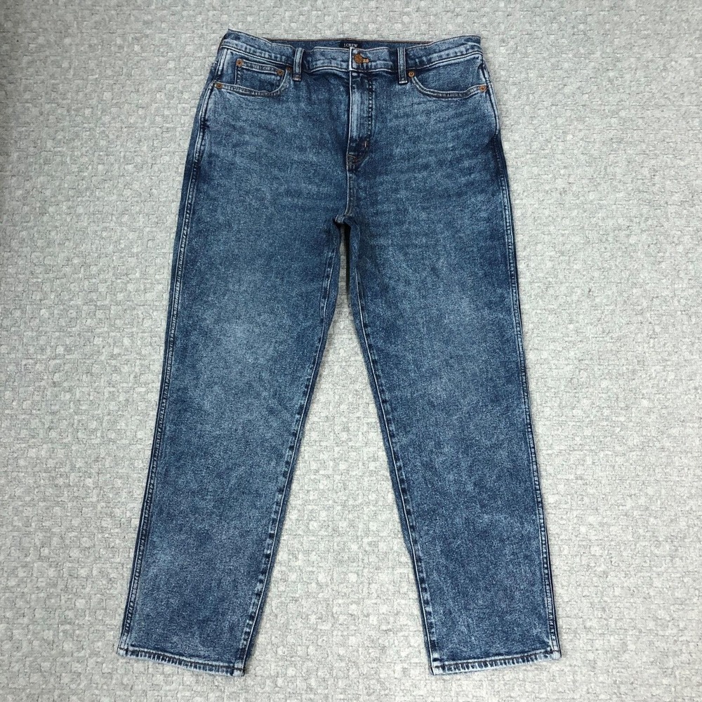 J Crew Jeans Womens 31 Blue Wash Classic Vintage High Rise Tapered Leg Denim
